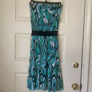 Tempted Sleeveless Retro Pattern Dress